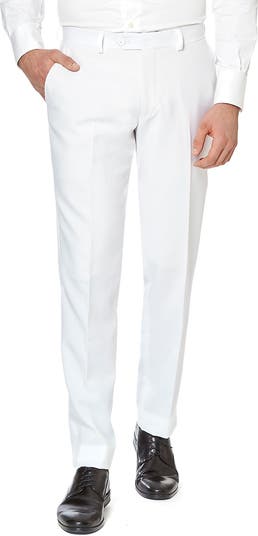 White Knight Trim Fit Two-Piece Suit with Tie