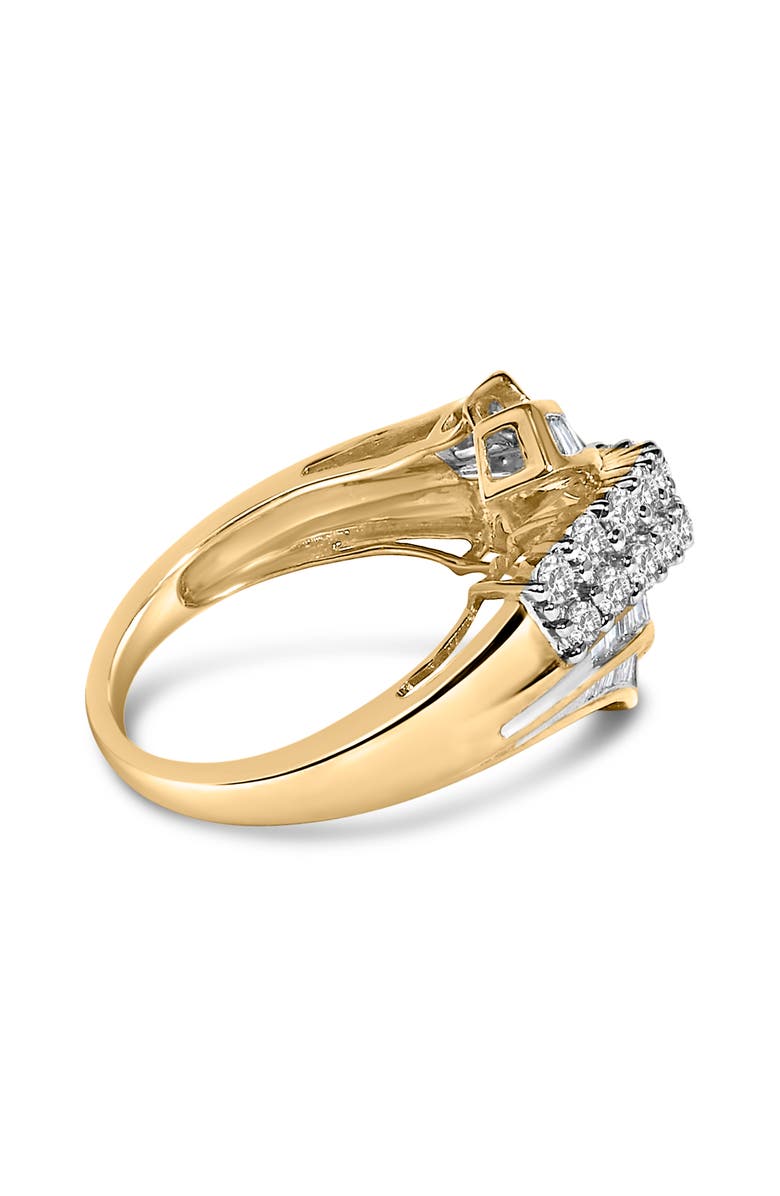 Haus of Brilliance 10K Gold 1.0 Cttw Diamond Bypass Style Modern Statement Ring, Alternate, color, Yellow Gold