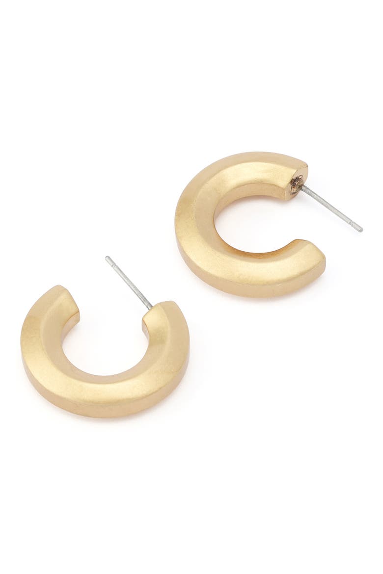 Medium Hoop Earrings, Alternate, color, VINTAGE GOLD