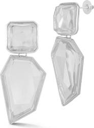 CHLOE AND MADISON Cubic Zirconia Statement Drop Earrings