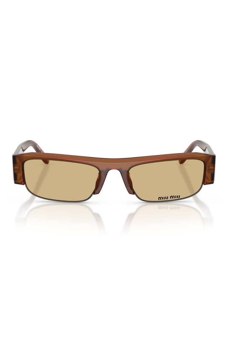 51mm Rectangular Sunglasses, Main, color, OPAL AMBRA / YELLOW