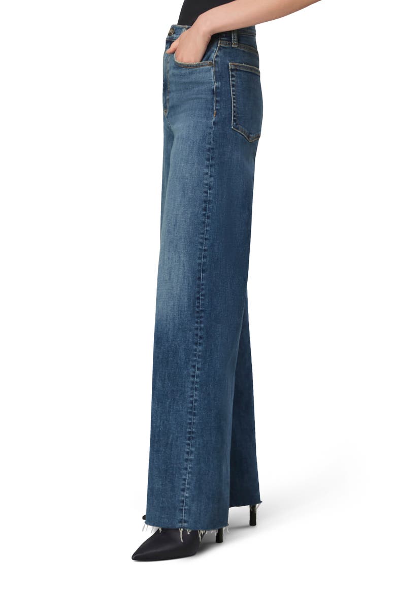 Flexi Sofie Raw Hem High Waist Wide Leg Jeans, Alternate, color, WILLOW