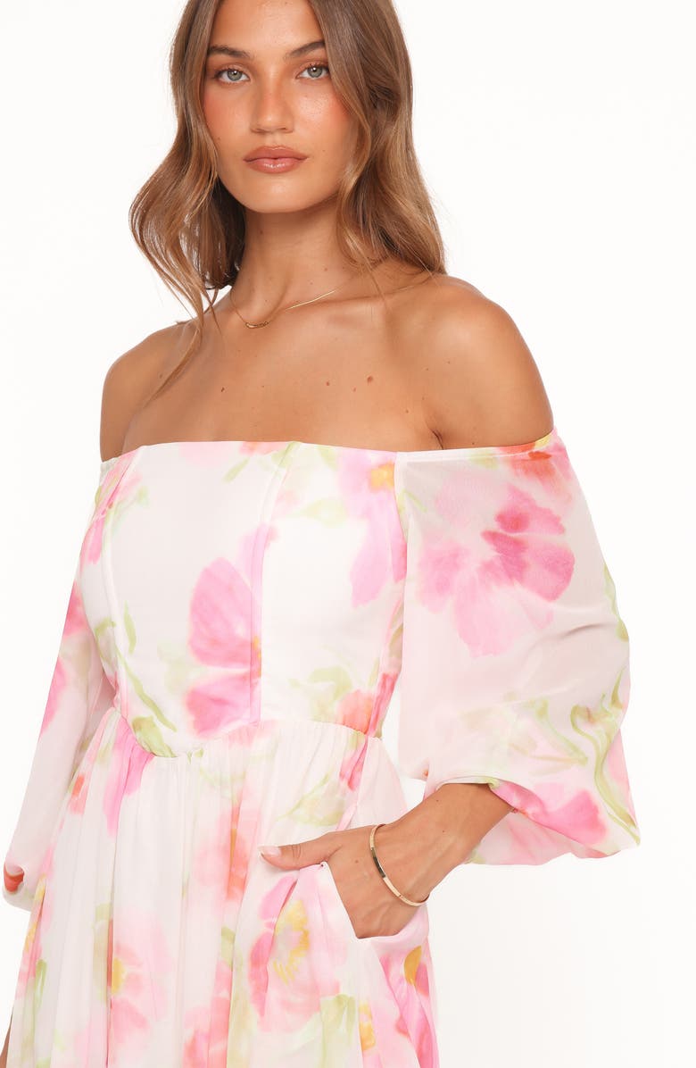 Petal & Pup Chantel Off-Shoulder Maxi Dress, Alternate, color, 