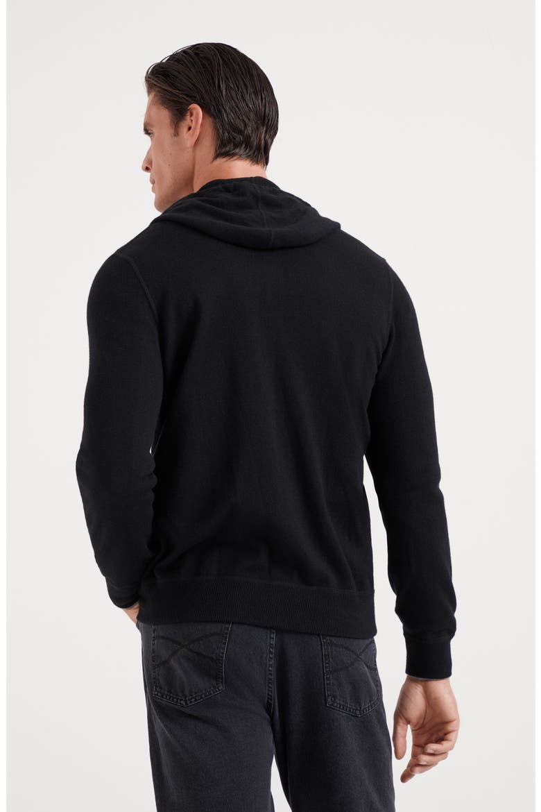 Sweatshirt-style cardigan, Alternate, color, Black