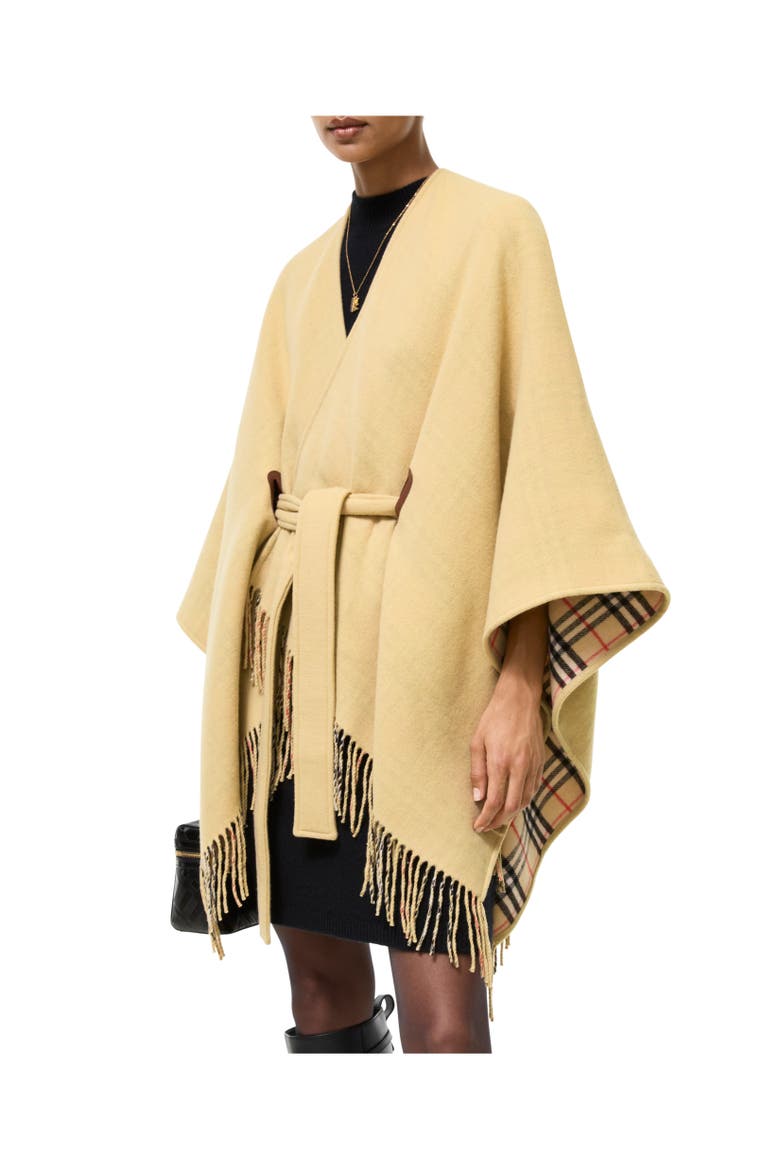 Wool Tay Cape, Alternate, color, Sand beige