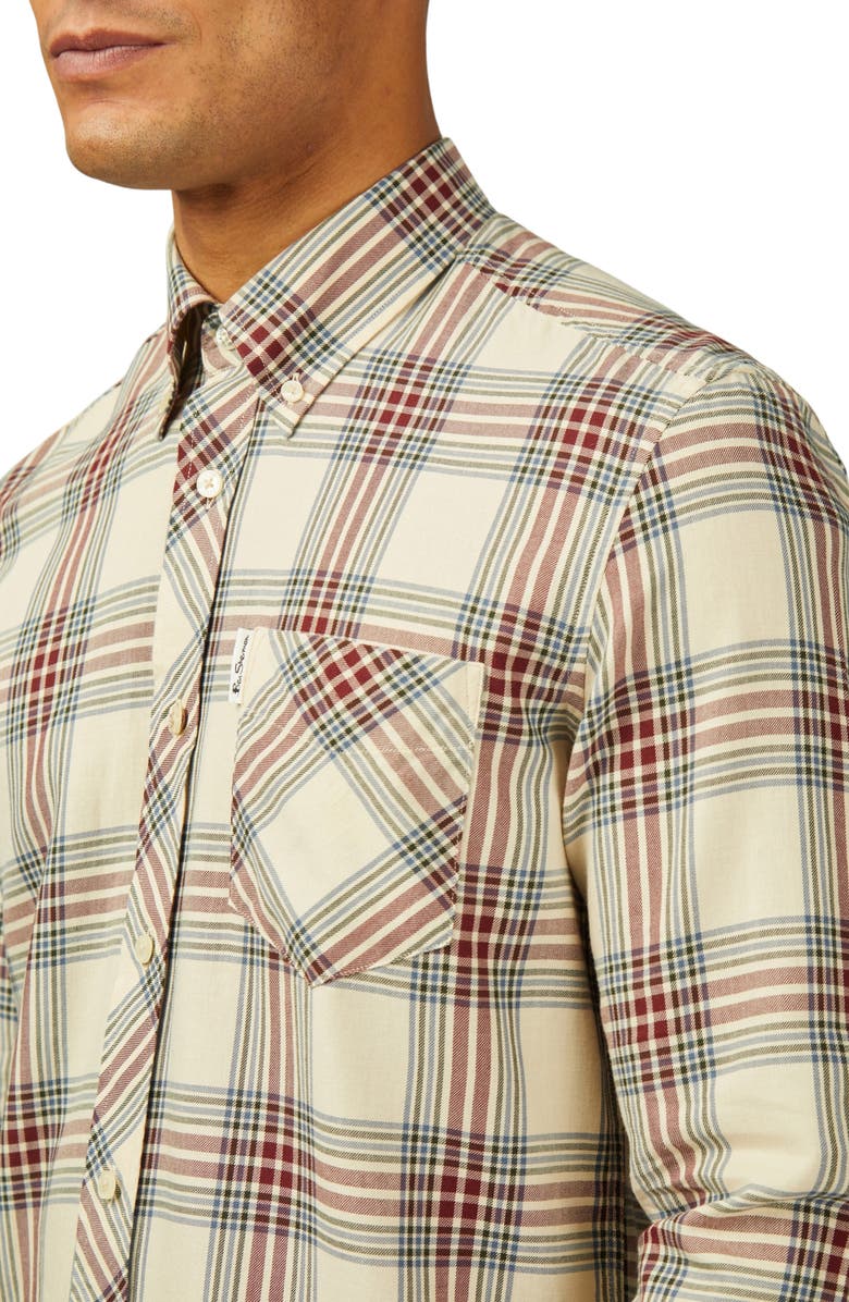 Ben Sherman Grid Check Button-Down Overshirt, Alternate, color, 