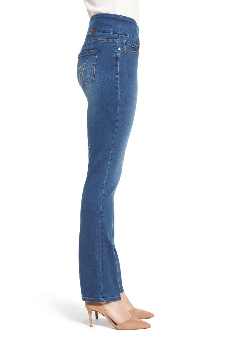 Jeans Peri Pull-On Straight Leg Jeans, Alternate, color, MEDIUM INDIGO