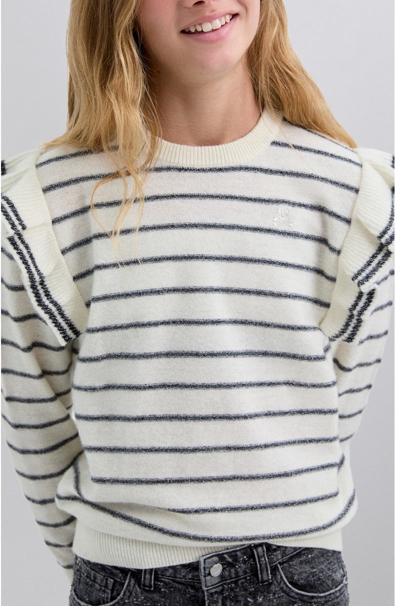 Scalpers Parisian Tricot Girls, Alternate, color, Blackstripes