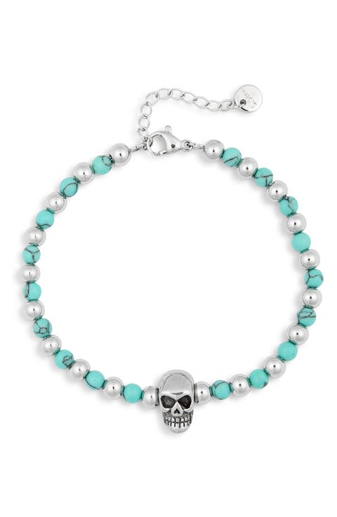 Men's Kenji Beaded Skull Bracelet
