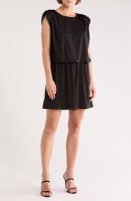 Julia Jordan Shoulder Pleat Minidress