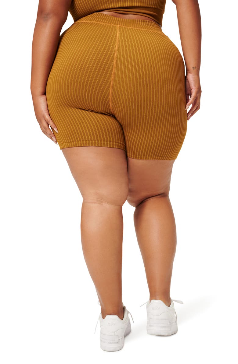 Good American Seamless Rib Bike Shorts, Alternate, color, 