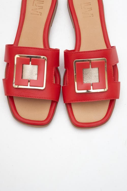 Forever & Always Shoes Millie Leather Buckle Slide