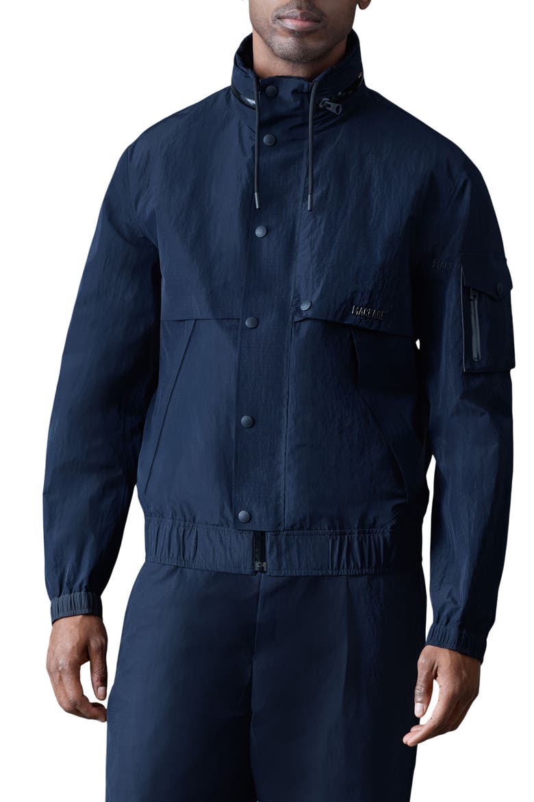 Garrett Hooded Rain acket, Main, color, NAVY
