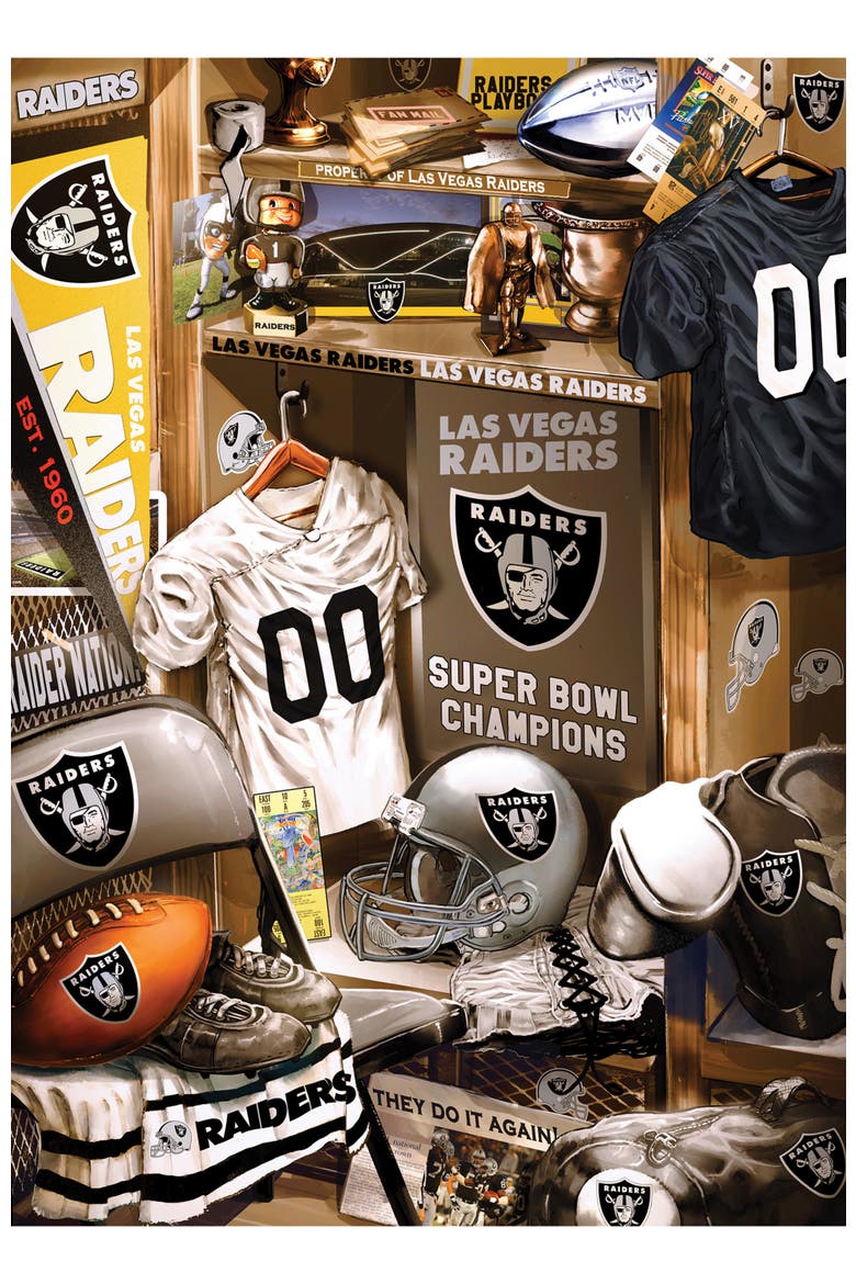 Las Vegas Raiders Locker Room 500 Puzzle, Alternate, color, Multicolor