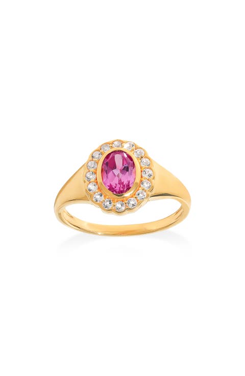 Halo Gemstone Ring