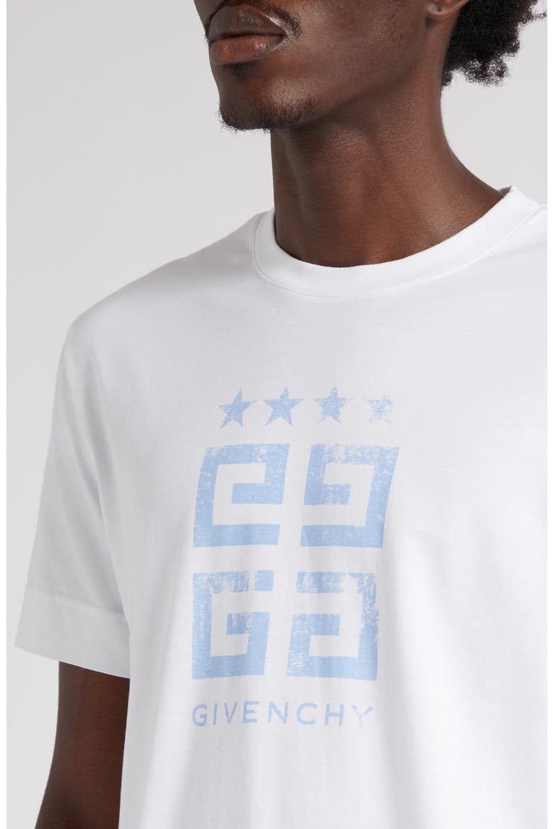 Slim Fit 4G Logo Cotton Graphic T-Shirt, Alternate, color, 100 - WHITE