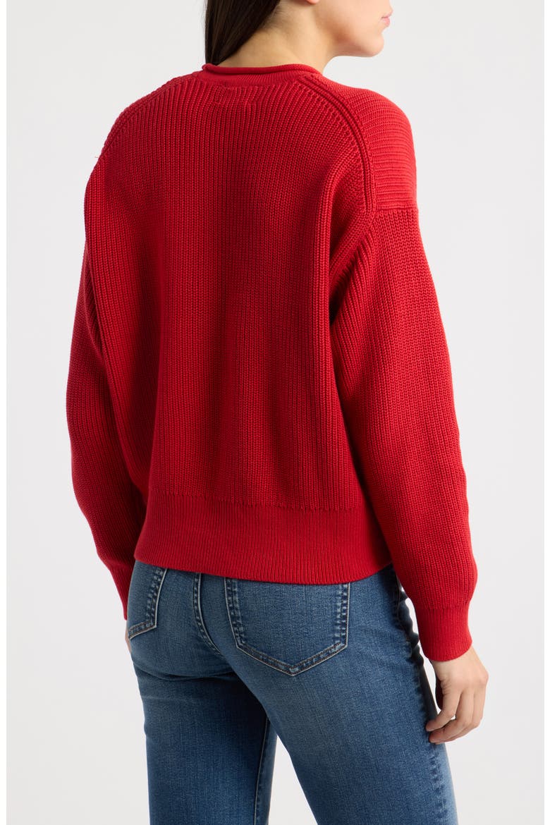 The Arden Crewneck Cotton Sweater, Alternate, color, POMEGRANATE SEED