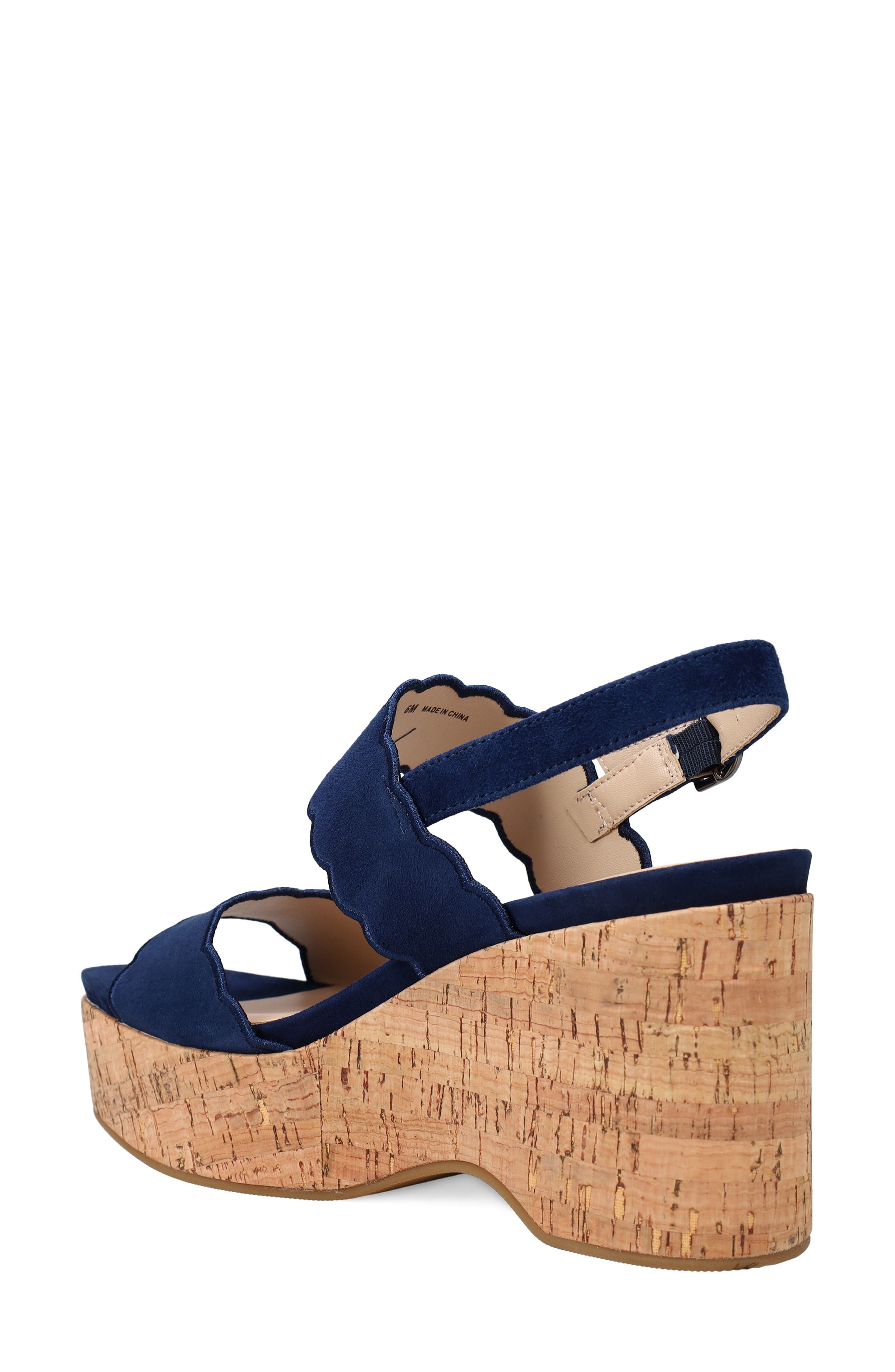 Cicel Slingback Platform Wedge Sandal, Alternate, color, MIDNIGHT