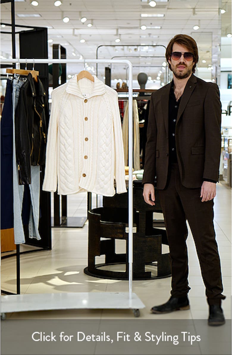 Cotswolds Cable Stitch Cotton Cardigan, sales video thumbnail