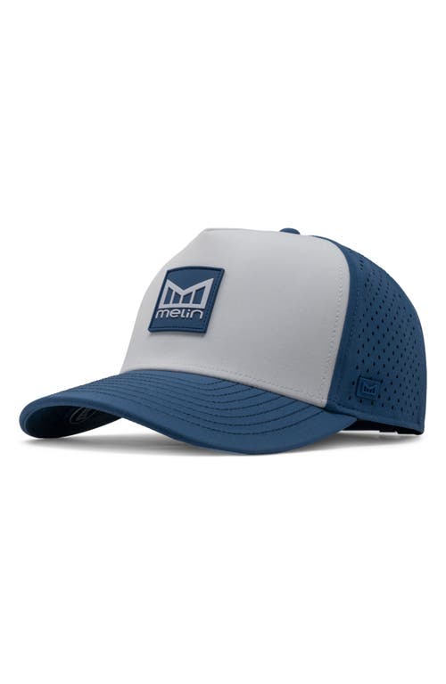 Melin Odyssey Stacked Sea Port Hydro Adjustable Performance Ball Cap In Blue