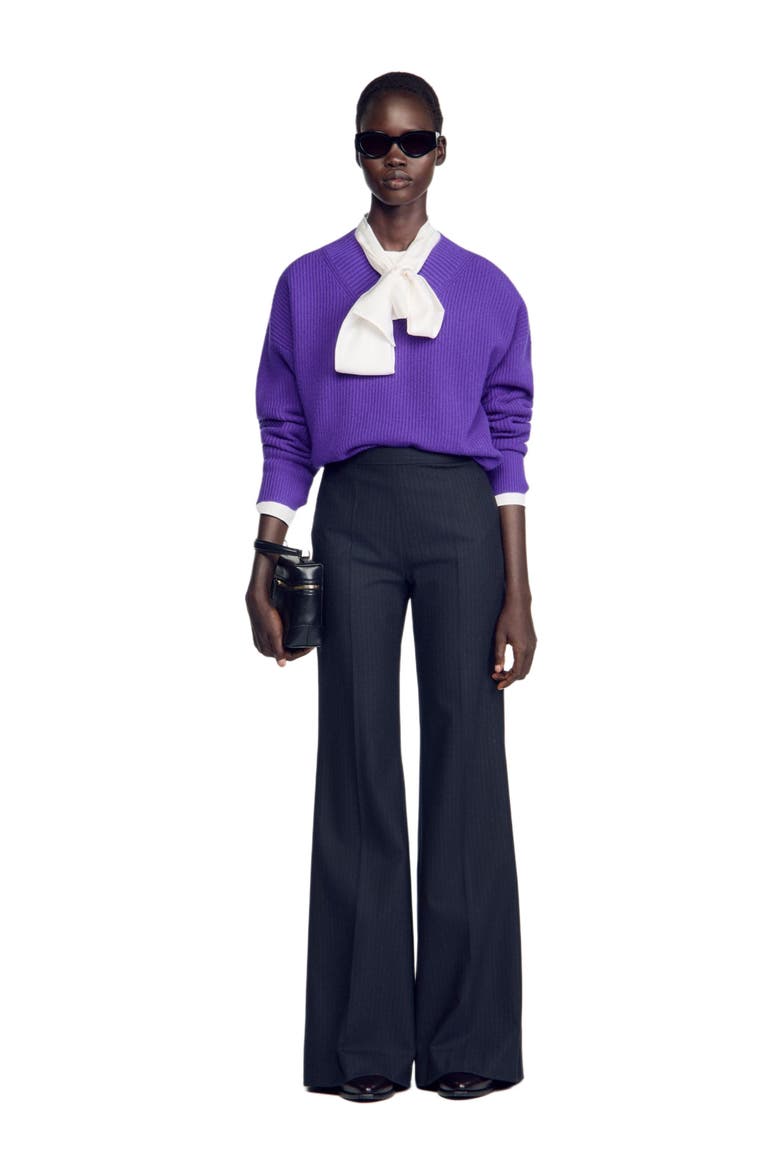 Wool suit trousers, Alternate, color, Navy blue