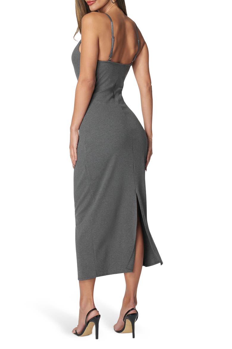 Ribbed Maxi Dress, Alternate, color, CHARCOAL