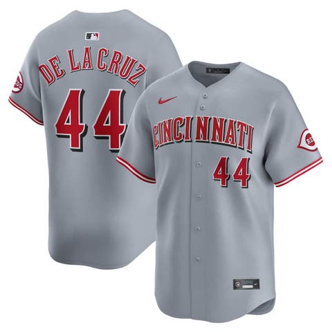 Men's Nike Elly De La Cruz Gray Cincinnati Reds Road Limited Player Jersey