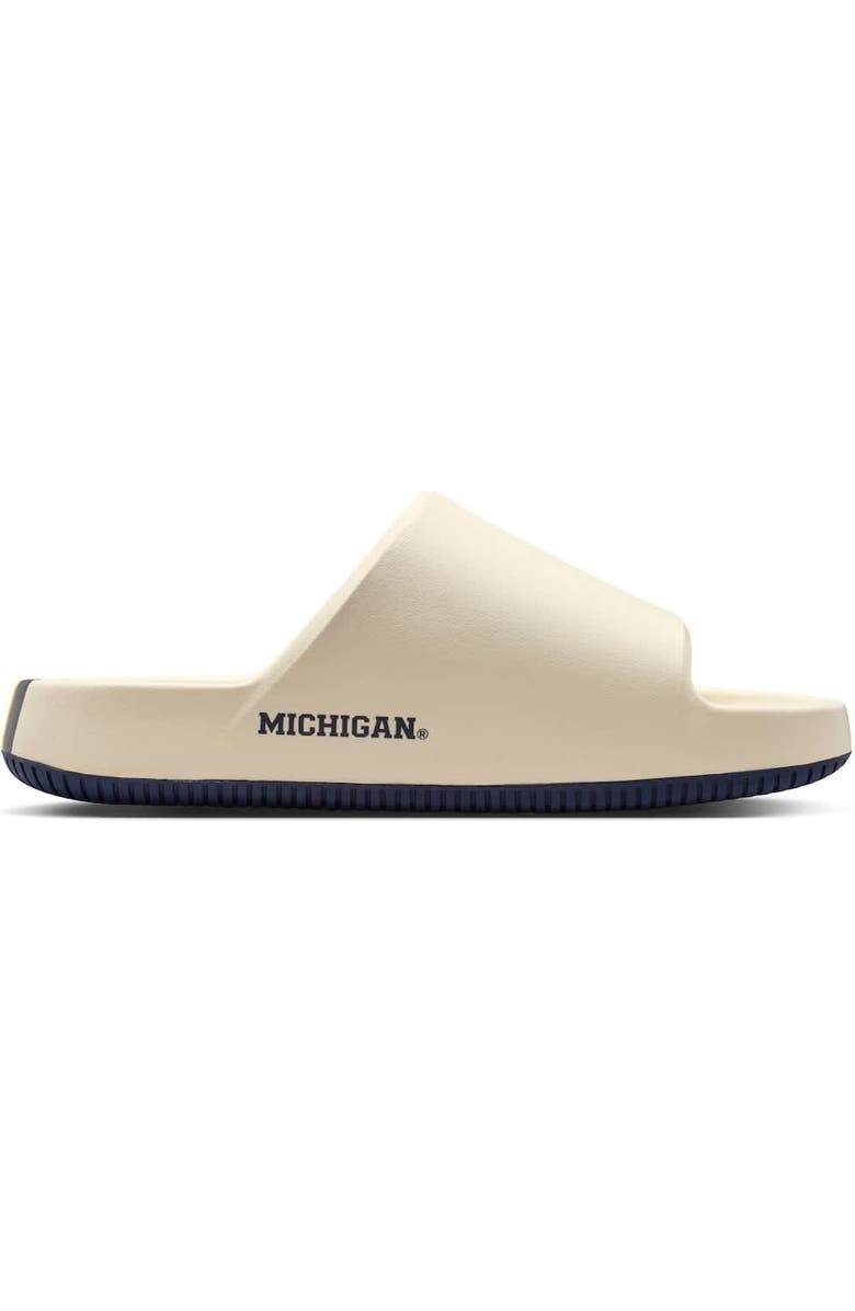 Nike Men's Nike Michigan Wolverines Calm Slides 2.0, Alternate, color, Cream