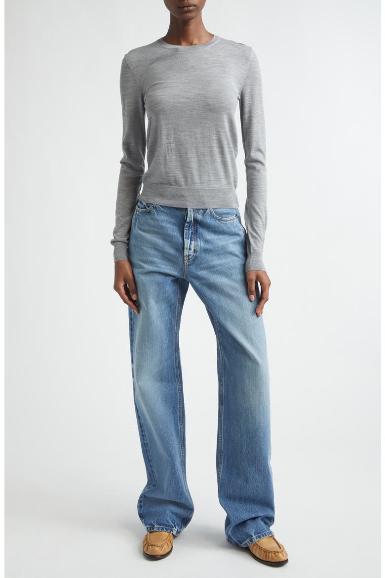 V-Waist Baggy Jeans, Alternate, color, 50S BLUE