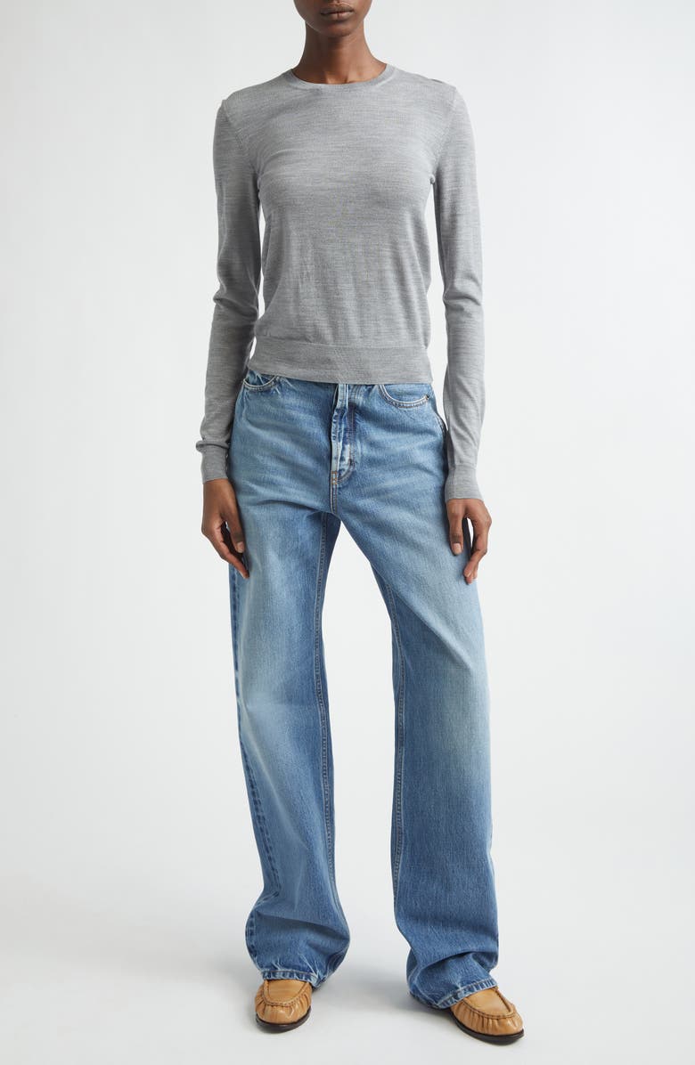 Saint Laurent V-Waist Baggy Jeans, Alternate, color, 50S Blue