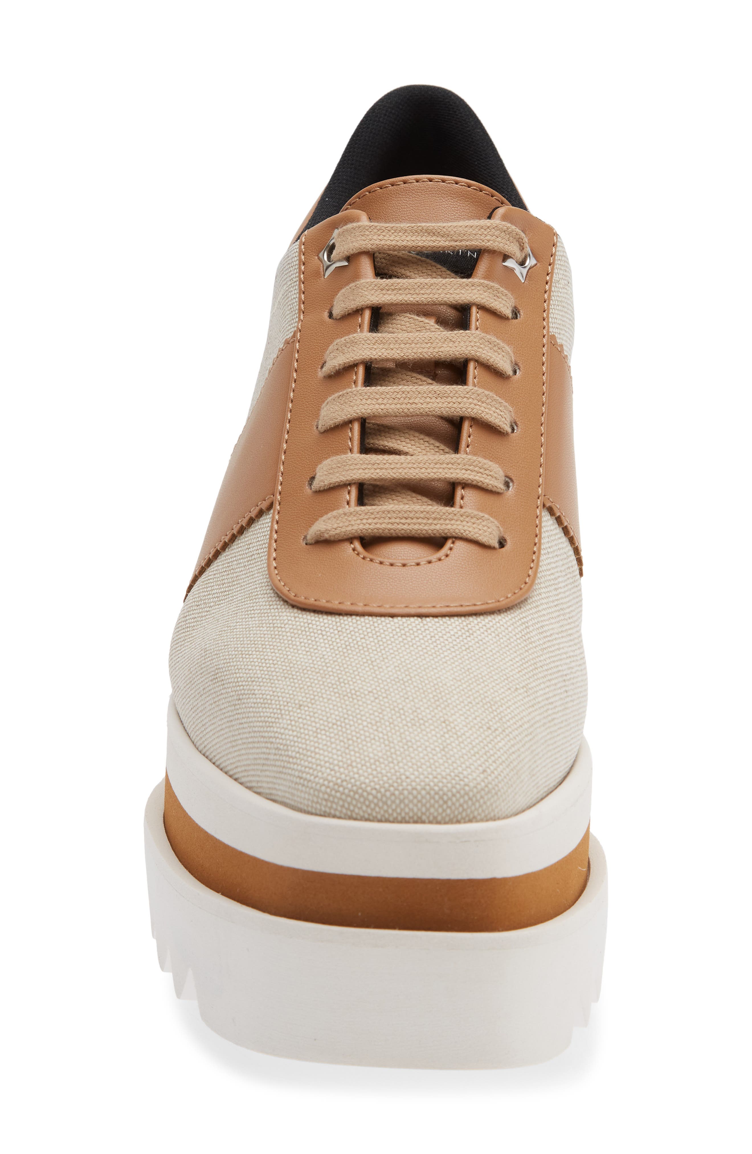 Stella McCartney Sneakelyse Platform Canvas Sneaker, Alternate, color, Ecru