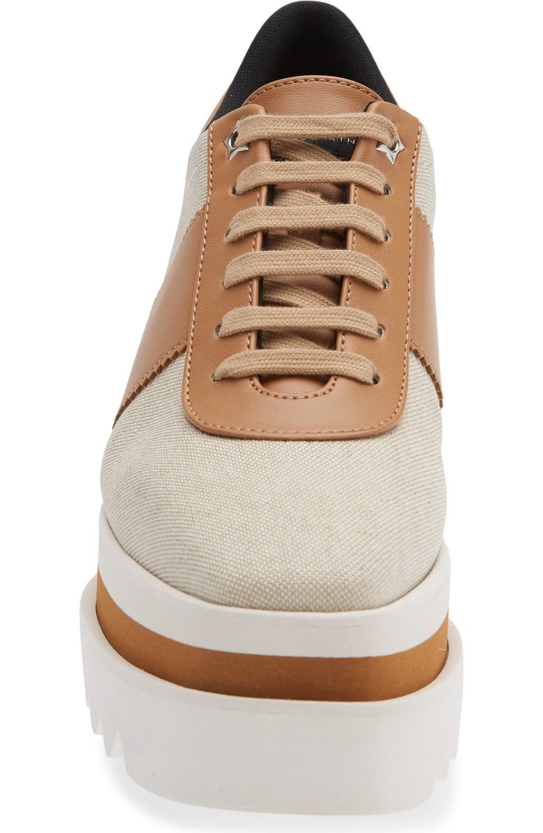 Stella McCartney Sneakelyse Platform Canvas Sneaker, Alternate, color, Ecru