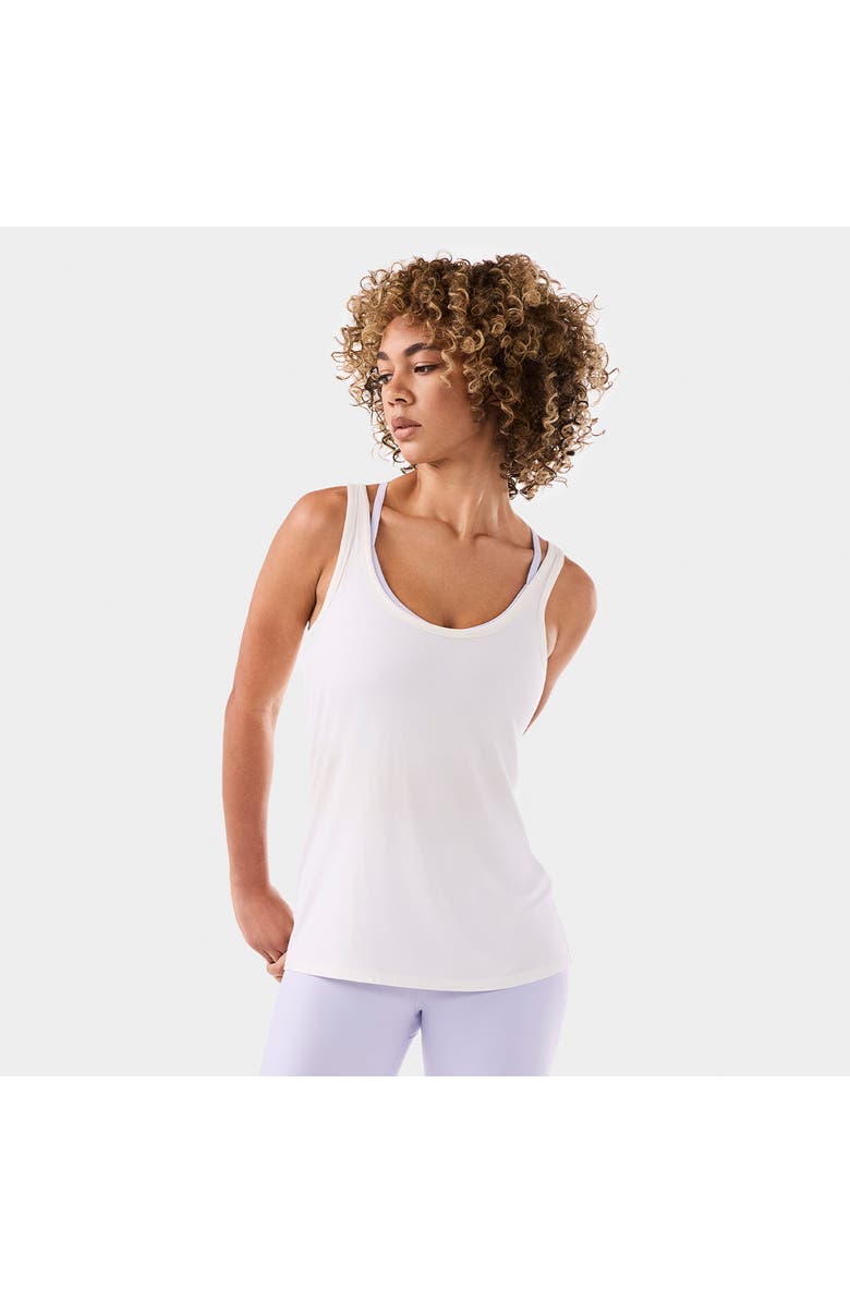 Tavi Fitted Swoop Tank, Main, color, Coconut