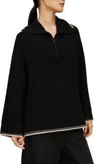 UGG® Rylynn Quarter Zip Cable Knit Sweater