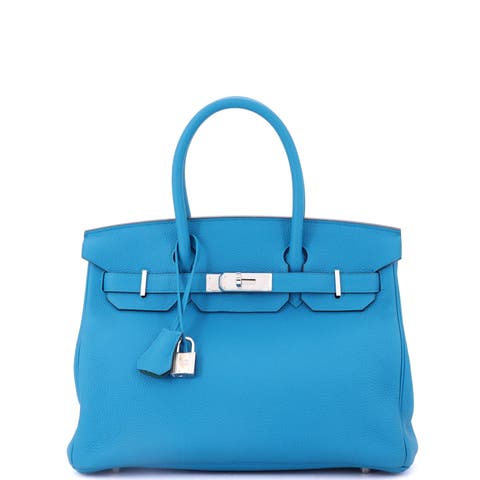 Birkin Handbag Verso Togo with Palladium Hardware 30