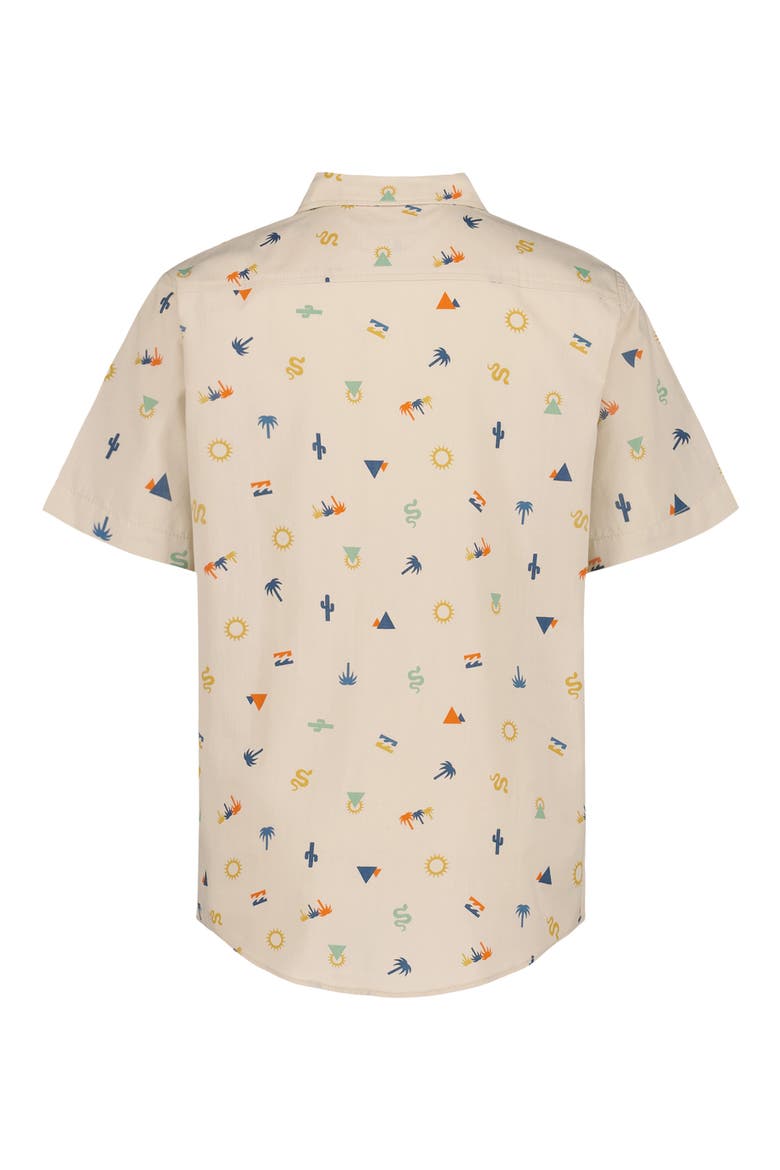 Kids' Sundays Short Sleeve Button-Up Shirt, Alternate, color, CHINO