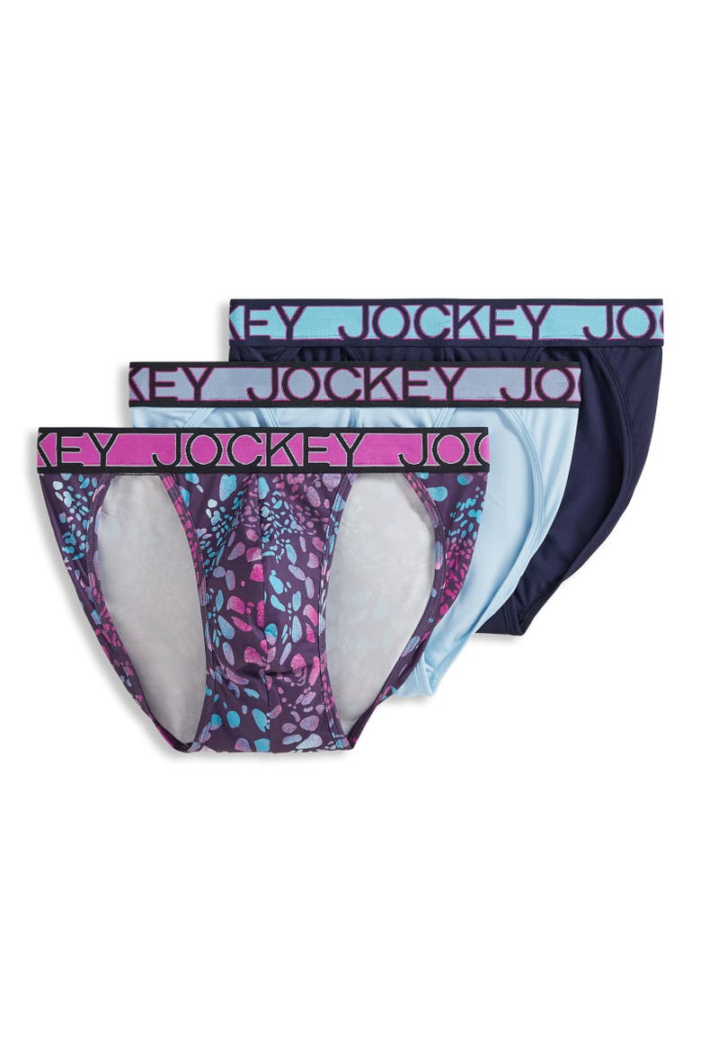 Men's Microfiber Stretch String Bikini - 3 Pack, Main, color, Wander Blue