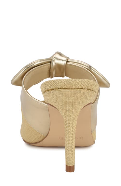 Nine West Demmure Pointed Toe Mule In Light Natural
