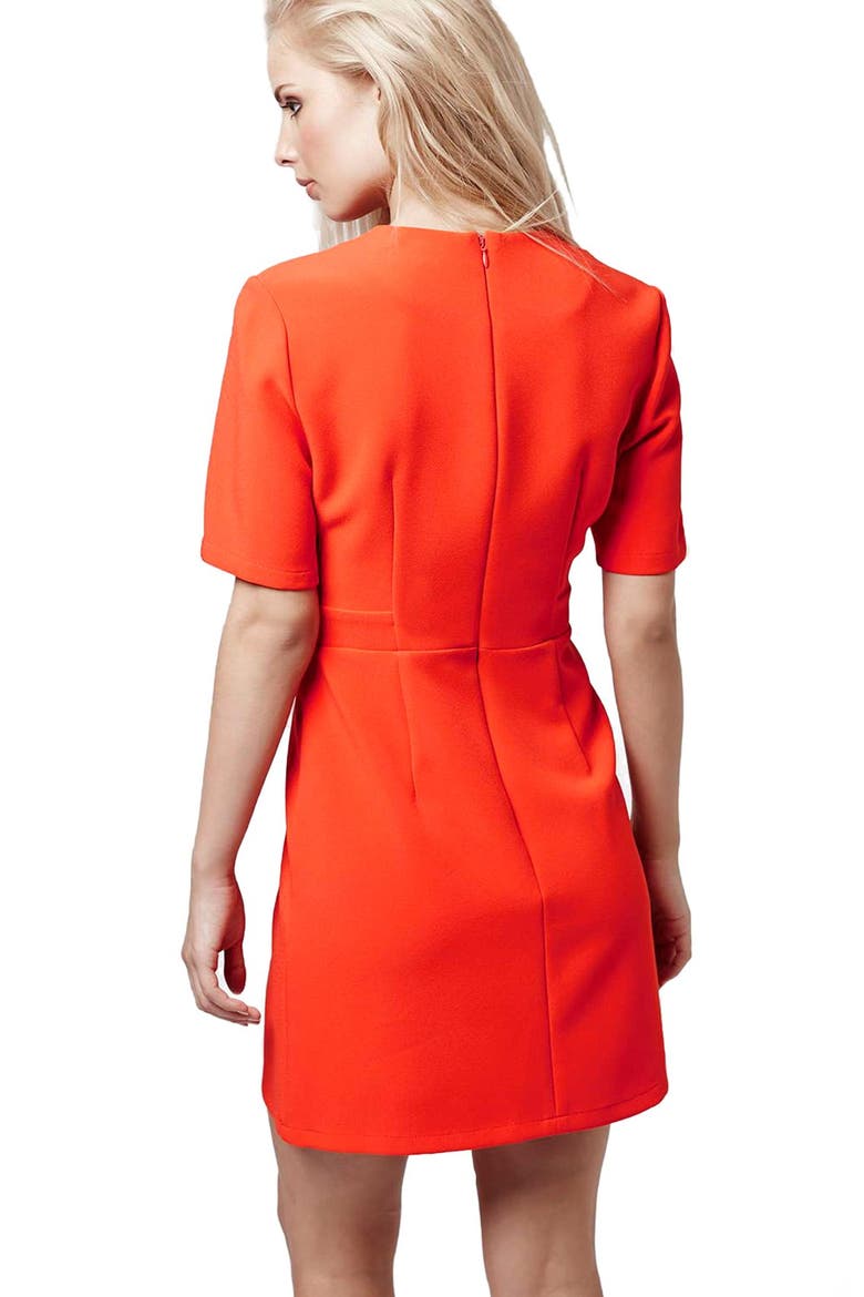 Short Sleeve Shift Dress, Alternate, color, RED