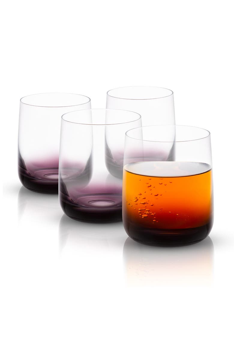 JoyJolt Set of Four Double Old Fashion Glasses, Main, color,