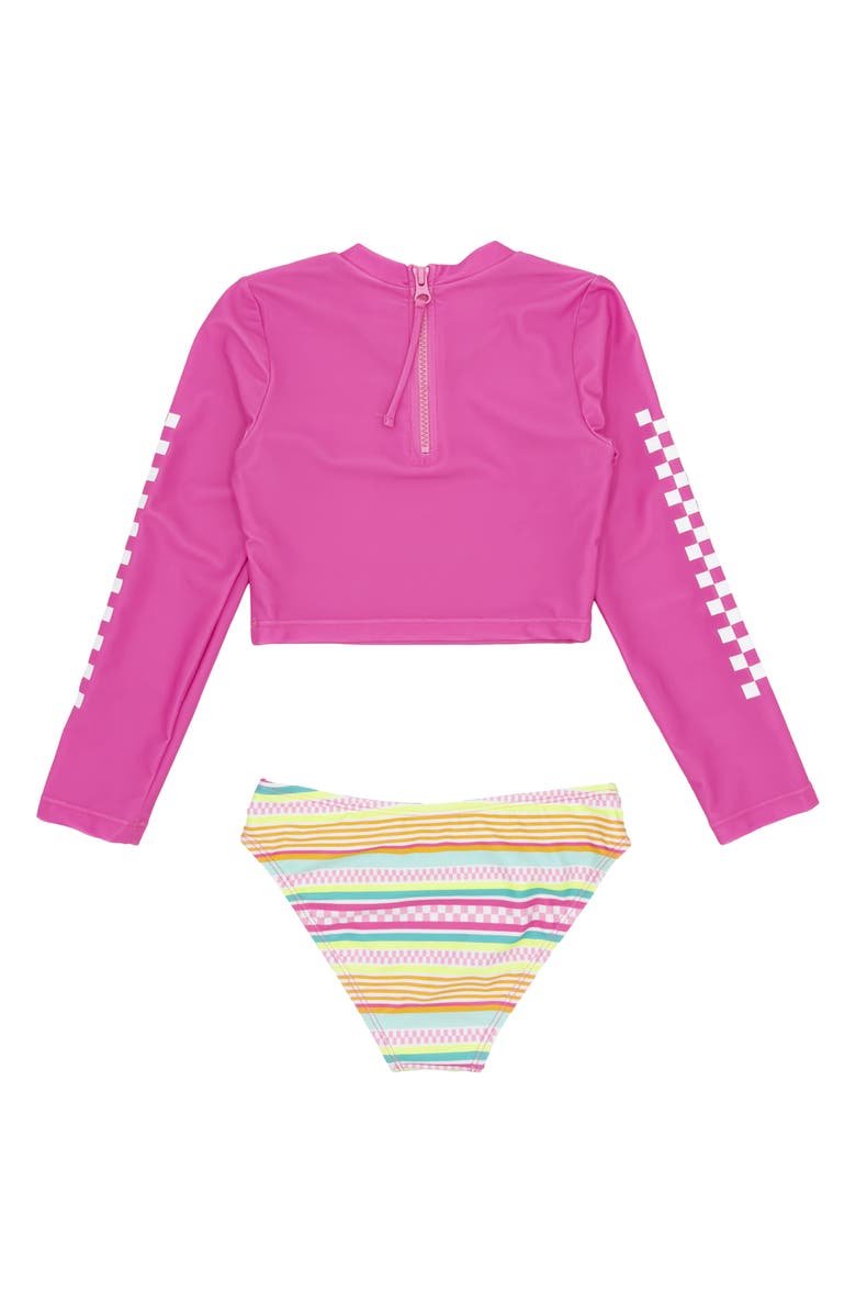 Feather 4 Arrow Kids' Waves 4 Days Long Sleeve Two-Piece Rashguard Swimsuit, Alternate, color,