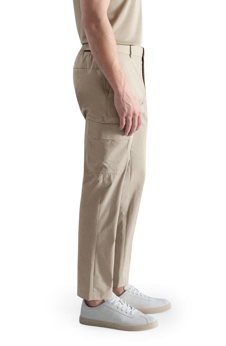 MANGO Slim Fit Comfort Stretch Water Repellent Cargo Pants, Alternate, color, Beige