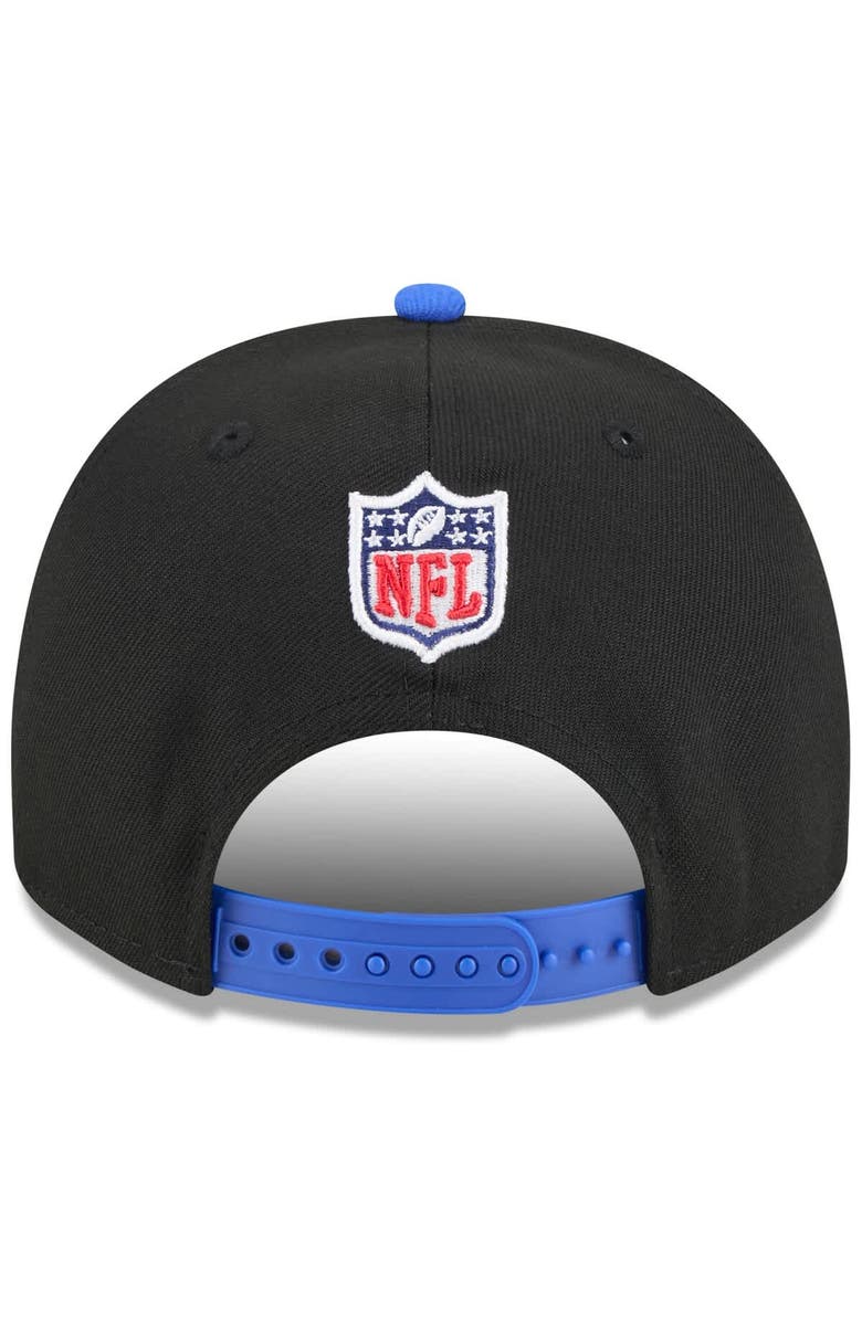 New Era Men's New Era  Black/Royal Los Angeles Rams 2025 NFL Draft A-Frame 9FIFTY Snapback Hat, Alternate, color, 
