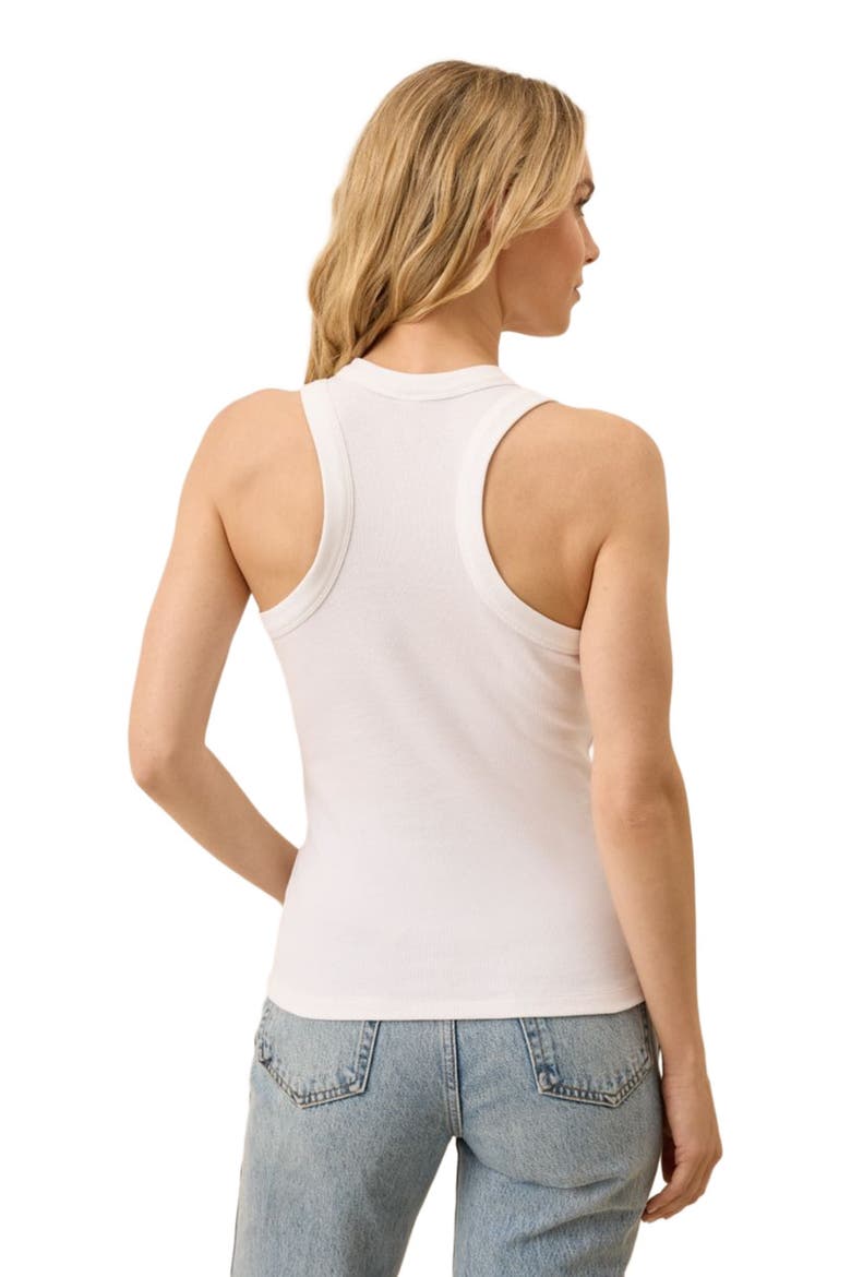 Perfect Rib Racerback Tank, Alternate, color, White