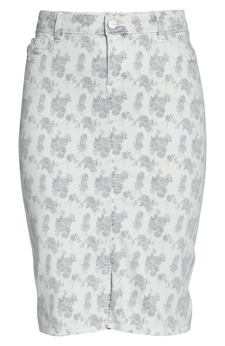 SLINK Jeans Floral Roses Jean Skirt, Alternate, color, Floral Roses