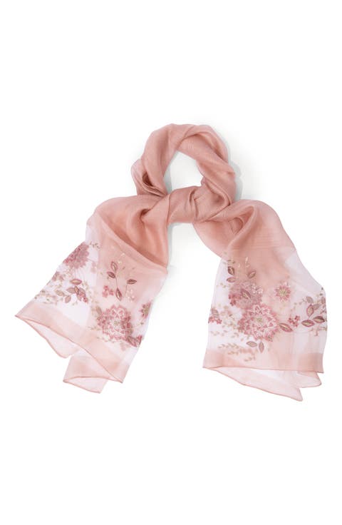 Floral Embroidered Scarf