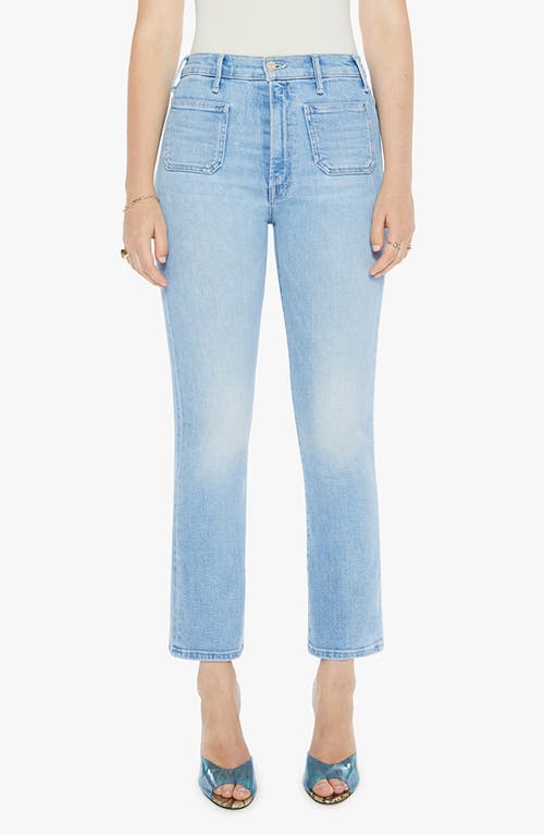 Mother The Hustler Patch Pocket Ankle Bootcut Jeans In Tune In Tune Out