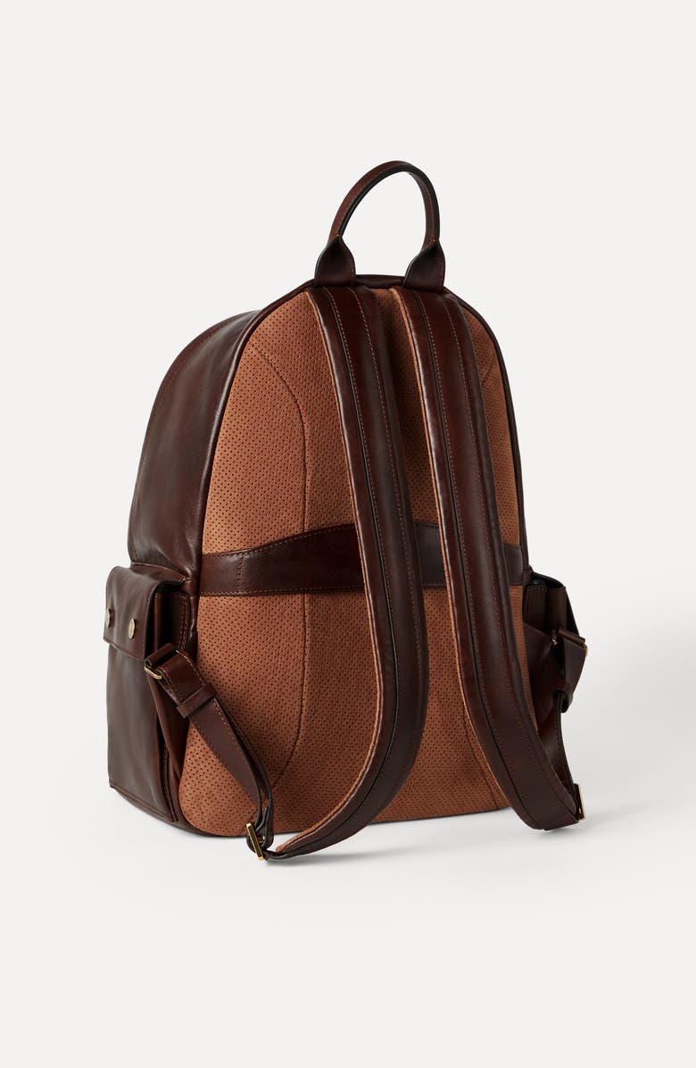 Brunello Cucinelli Calfskin backpack, Alternate, color, Burgundy