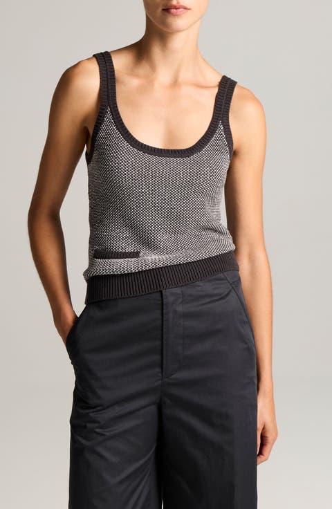 Birdseye Pocket Cotton Blend Tank