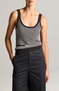 Vince Birdseye Pocket Cotton Blend Tank